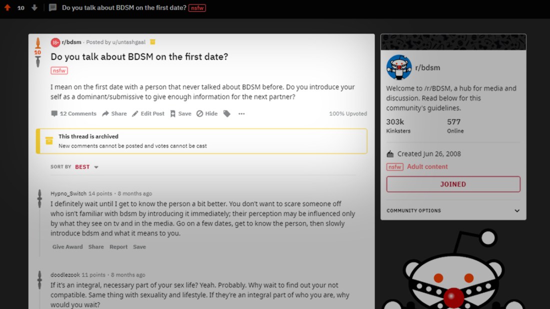آیا در قرار در مورد سادیسم صحبت می‌کنید؟